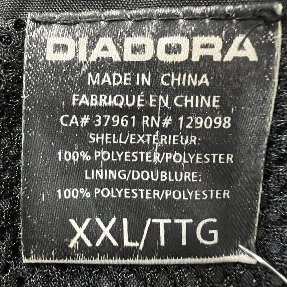 Diadora Jacket Mens XXL Black Mesh Lining Lightweight Sportswear Jogging - Picture 4 of 12